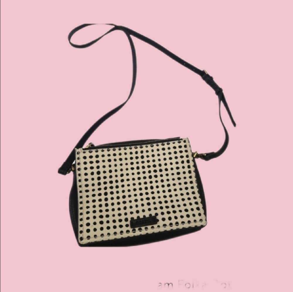 Fossil Black and Cream Polka Dot Crossbody Bag It So Cute, LIKE NEW